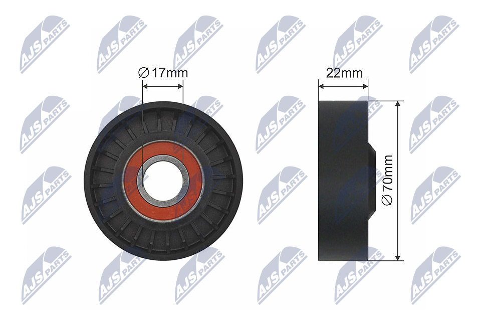 Ролик land rover freelander i rover 400 ii 45 i 75 75 i streetwise 1.4/1.6/1.8 05.95-10.06 NTY RNK-LR-013