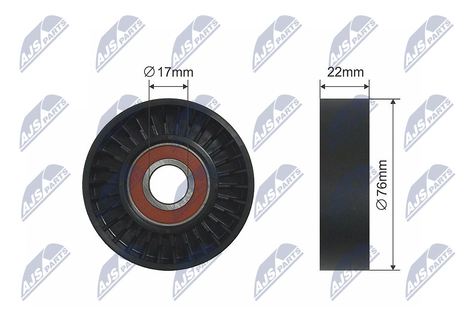 Ролик opel astra g 1.61.8 1998-astra h 1.8 2004-vectra c 1.6 2004-1.8 2002-saab 9-3 1.8 2004- NTY RNK-PL-006