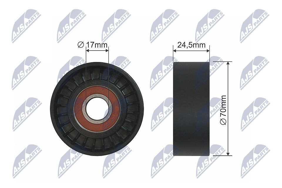Ролик натяжной планки toyot corolla 07.04-/yaris 12.01- NTY RNK-TY-029