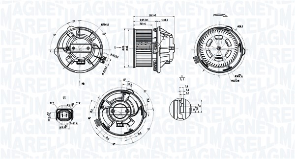 Mte389ax вентилятор салона citroen c5 2.0 hdi/1.8 16v/2.0 16v 01-04 MAGNETI MARELLI 069412389010