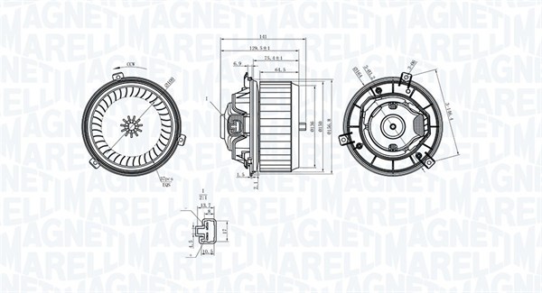 Mte363ax вентилятор салона opel tracker//mokka 1.4-1.8 13- MAGNETI MARELLI 069412363010