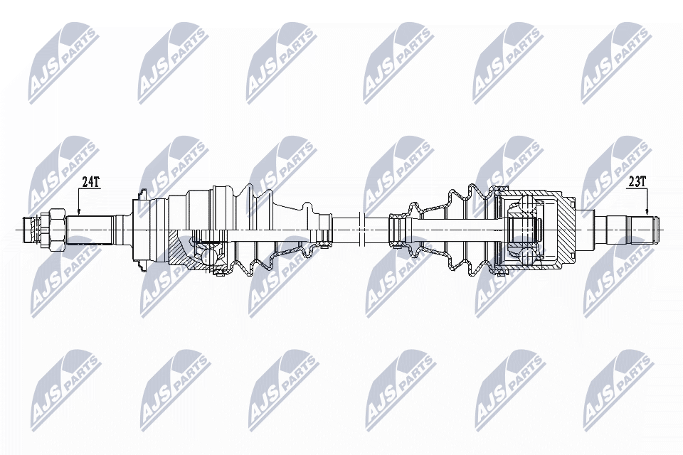 Полуось daihatsu terios 1.3 4wd 98- /przedniaprawa/ NTY NPW-DA-001