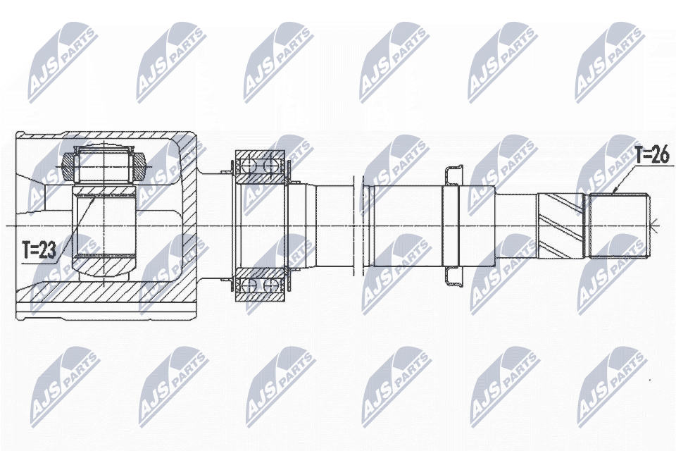 Шрус внутр. к-кт nissan nv200/evalia 10- /prawy/ NTY NPW-NS-095