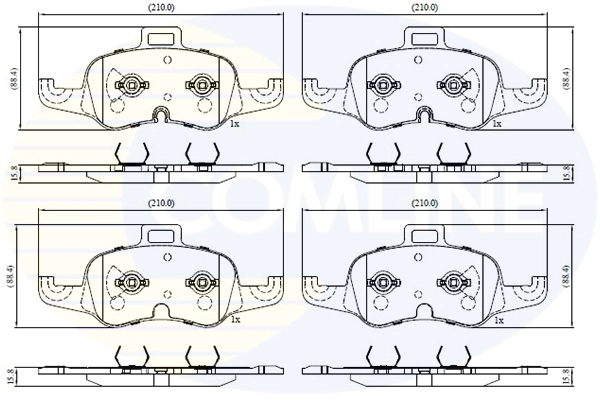 Колодки тормозные audi tt 14- COMLINE CBP02637