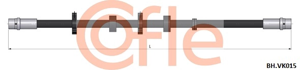 Шланг тормозной передн лев vw t4 90- COFLE 92.BH.VK015
