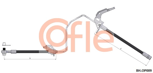 Шланг тормозной задн прав opel astra g 00- / astra h 04- COFLE 92.BH.OP009
