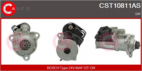 Cst10811as стартер даф евро 6 24v 6.2kw CASCO CST10811AS