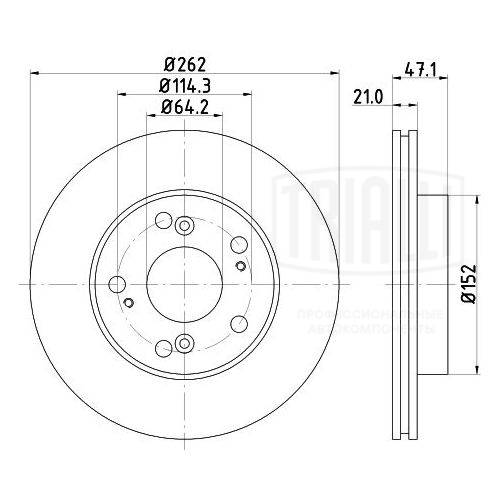 Диск тормозной TRIALLI DF 230107