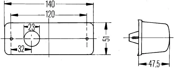 2bm 006 692-011 повторитель указ. поворота lh прямоуг. HELLA/BEHR/PAGID 2BM 006 692-011