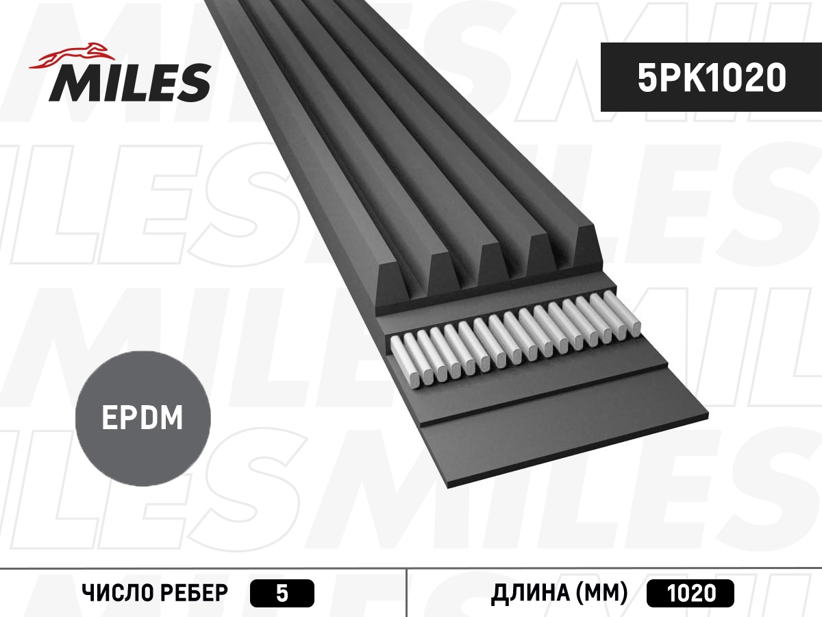 5pk1020 ремень п/к 5pk1020 MILES 5PK1020