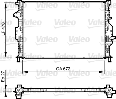 Радиатор охлаждения двигателя VALEO 735374