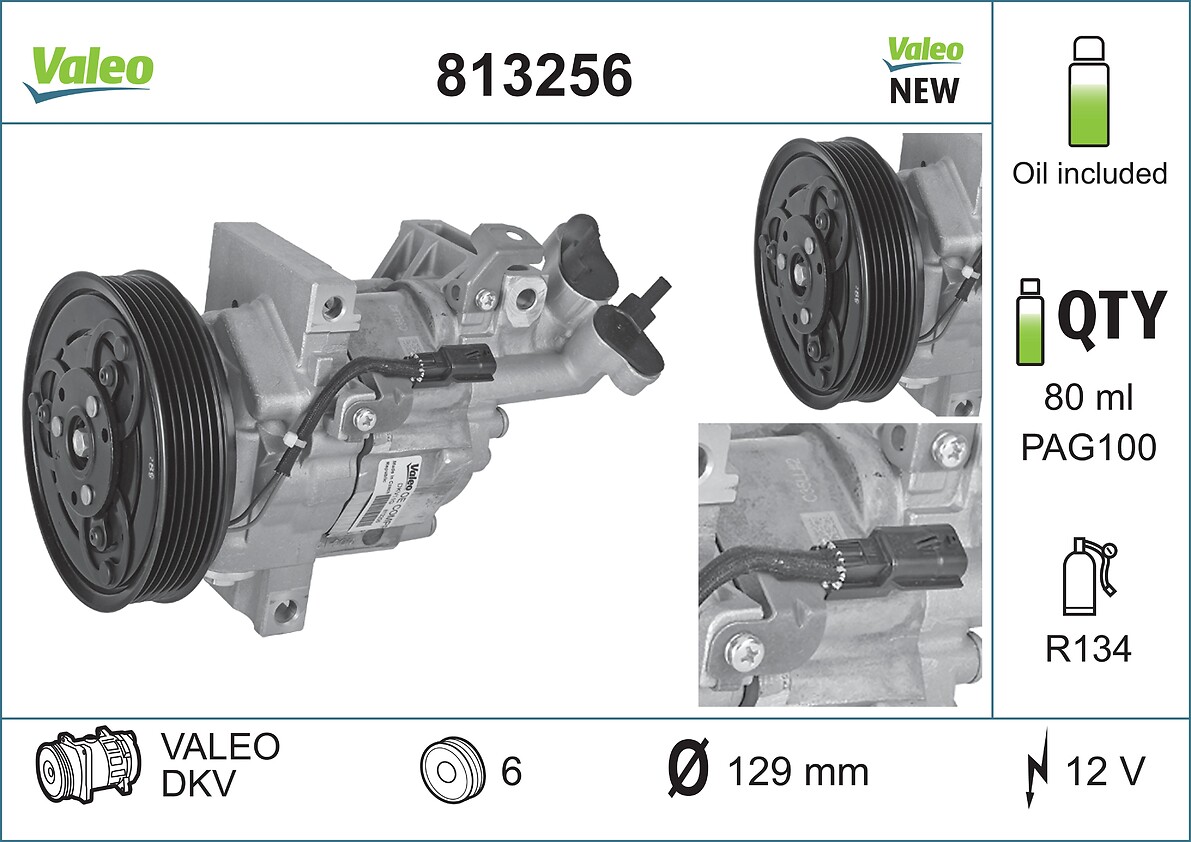 Компрессор кондиционера VALEO 813256