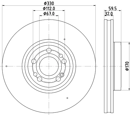 Диск тормозной HELLA/BEHR/PAGID 8DD355132-331
