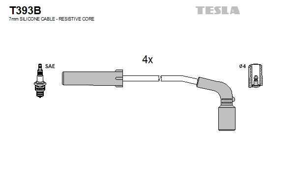 Провода зажигания TESLA T393B