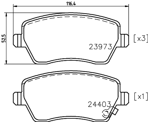Колодки тормозные дисковые комплект HELLA/BEHR/PAGID 8DB355029-071