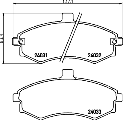 Колодки тормозные дисковые комплект HELLA/BEHR/PAGID 8DB355028-181