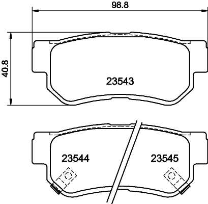 Колодки тормозные дисковые комплект HELLA/BEHR/PAGID 8DB355027-661