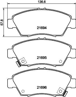 Колодки тормозные дисковые комплект HELLA/BEHR/PAGID 8DB355027-201