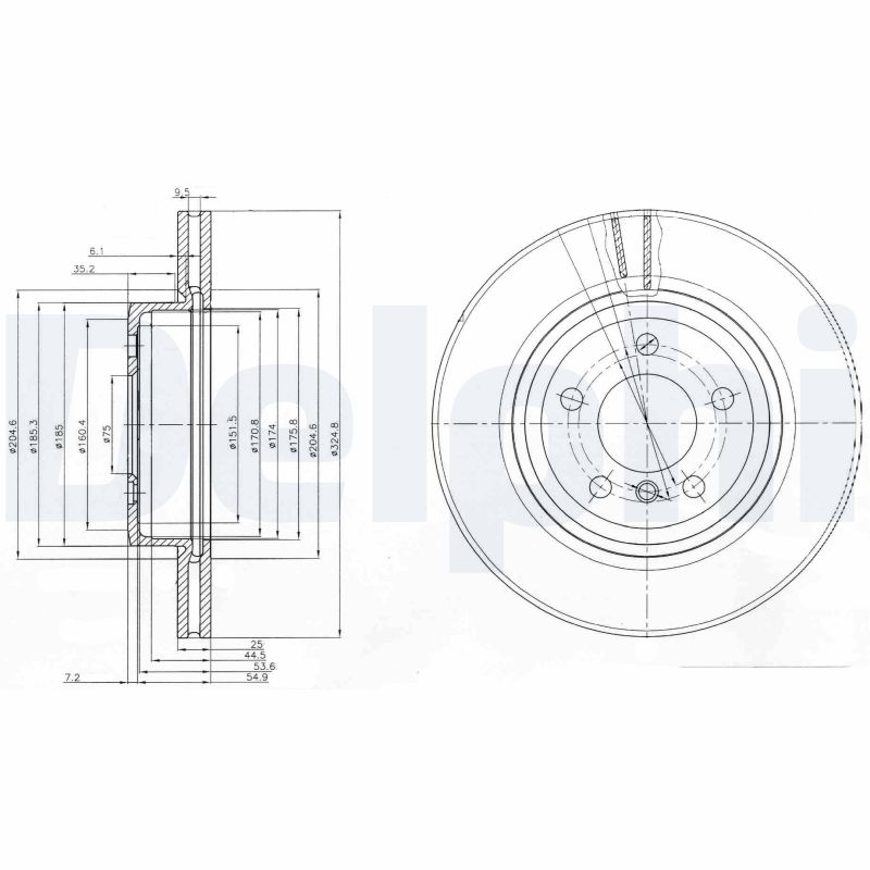 Тормозные диски DELPHI BG3938