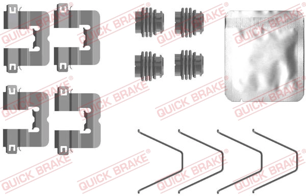 109-0114 монтажный комплект дисковых тормозных колодок QUICK BRAKE 109-0114