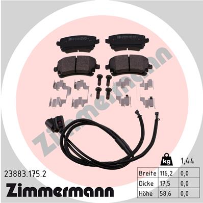 Тормозные колодки ZIMMERMANN 23883.175.2