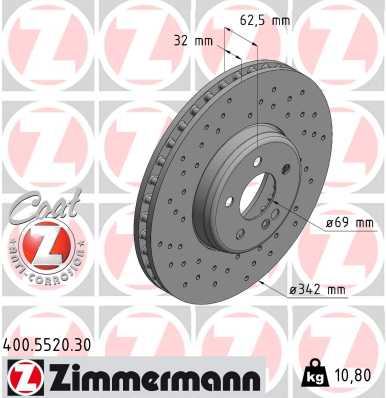 Диск тормозной ZIMMERMANN 400.5520.30