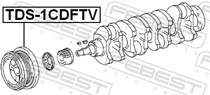 Tds-1cdftv шкив коленвала 1cdftv FEBEST TDS-1CDFTV