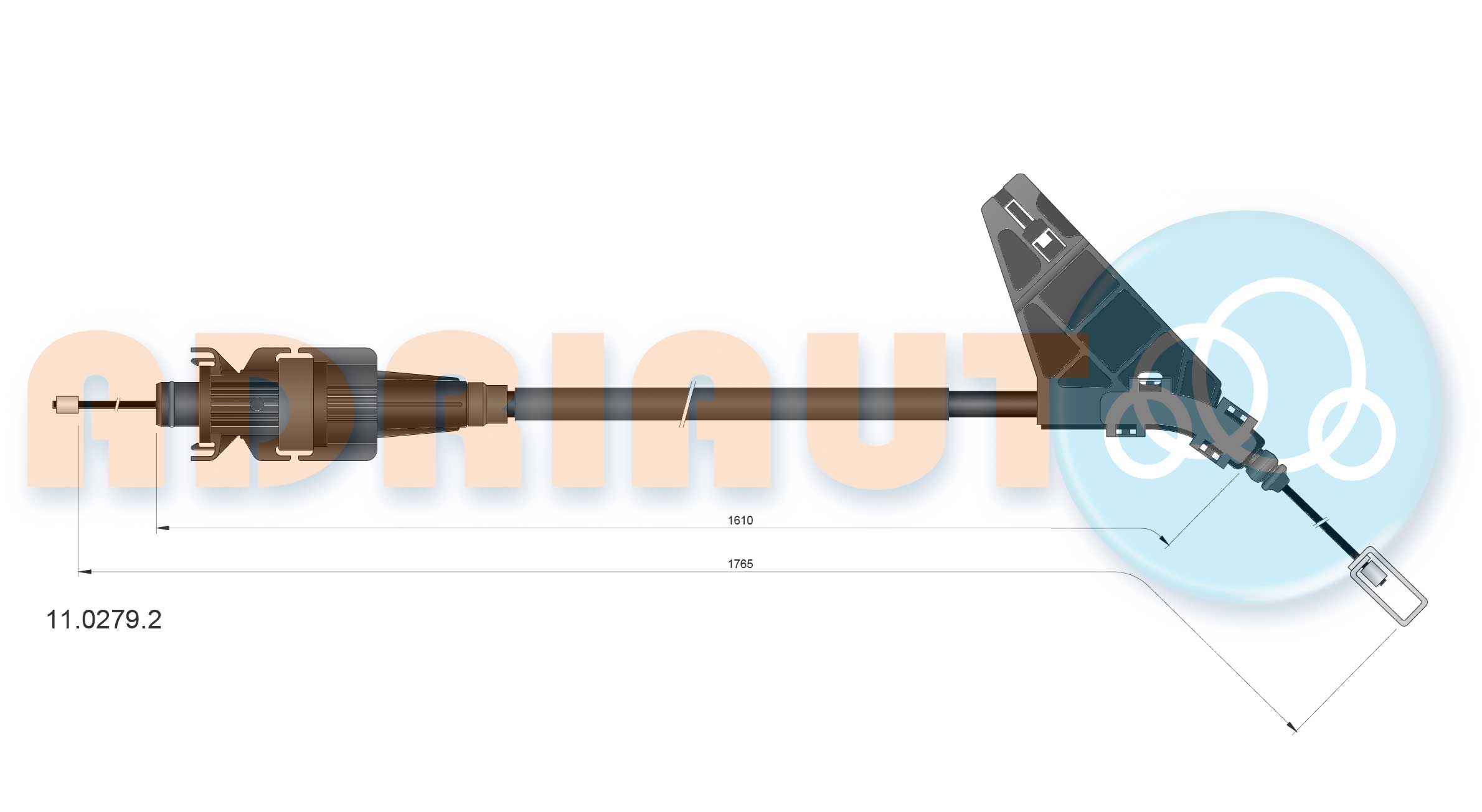 Ad11.0279.2 трос ручника ADRIAUTO 11.0279.2