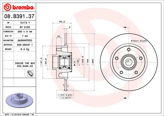 Тормозной диск prime line - with bearing kit