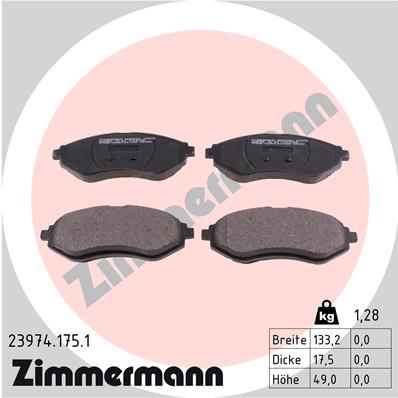 Тормозные колодки ZIMMERMANN 23974.175.1