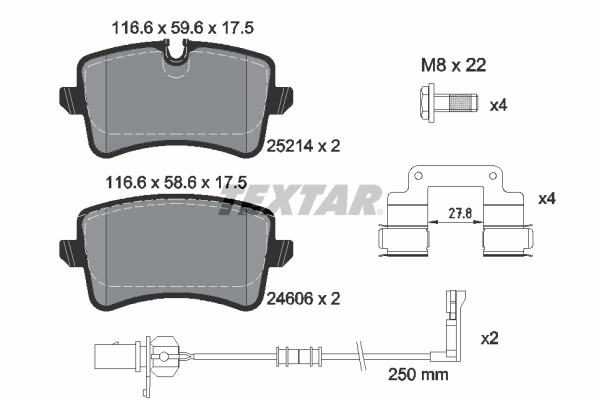 Тормозные колодки TEXTAR 2521405