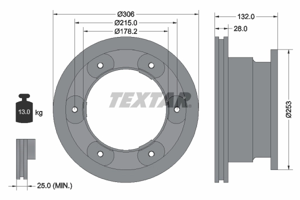 Тормозные диски TEXTAR 93177703