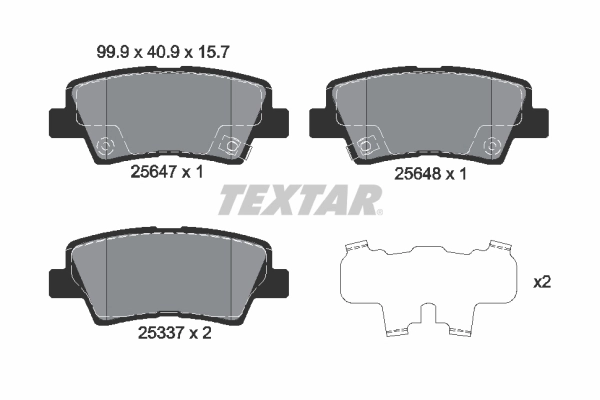 Тормозные колодки TEXTAR 2564701