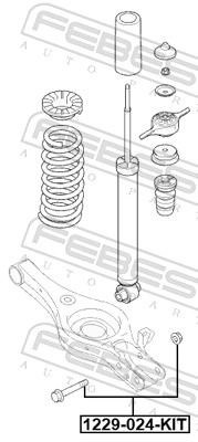 1229-024-kit болт крепления подвески ремкомплект FEBEST 1229-024-KIT
