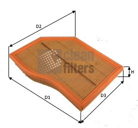 Фильтр воздушный mb a-b-cla-gla klass vari da 2018 oem a6540940204 CLEAN FILTERS MA3493