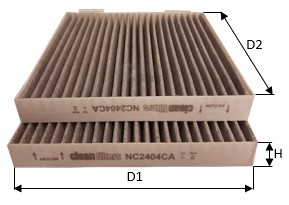 Фильтр салона угольн bmw x3-x4 sdrivexdrive oem 64319312318 CLEAN FILTERS NC2404CA