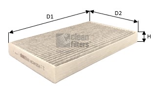 Фильтр салона угольн citroen c3 aircross ii 1.2 pure tech1.5 1.6 blue hdi -opel crossland x 1.2 benz1.5 1.6 tdi oem 9815106780 CLEAN FILTERS NC2412CA