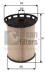 Фильтр топливный audi q7-q8 -wv touareg iii 3.04.0 tdi oem 4m0127434g CLEAN FILTERS MG3633