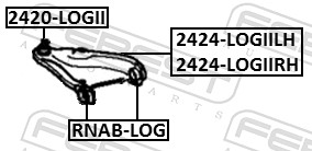2424-logiirh рычаг передний правый FEBEST 2424-LOGIIRH