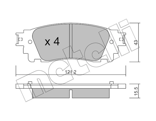 Тормозные колодки METELLI 22-1041-0