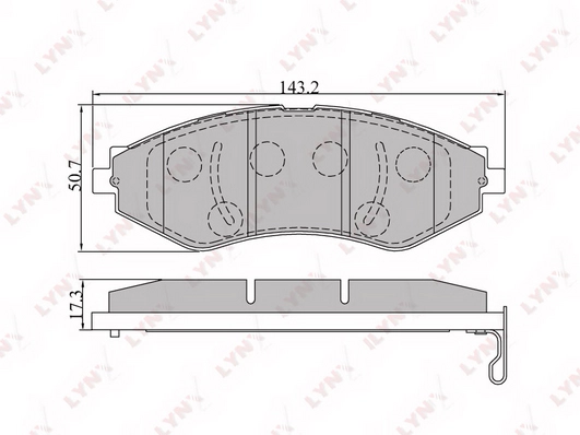 Тормозные колодки LYNXAUTO BD-1805