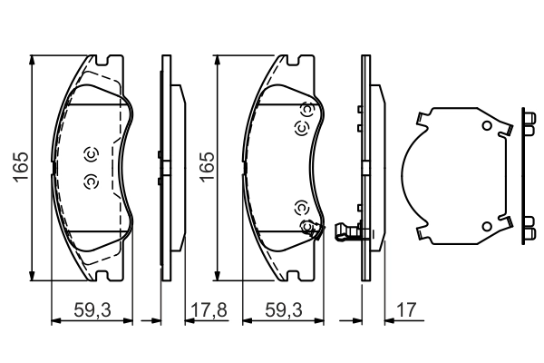 Тормозные колодки BOSCH 0 986 494 577