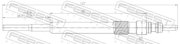 23642-006 свеча накаливания 12v FEBEST 23642-006