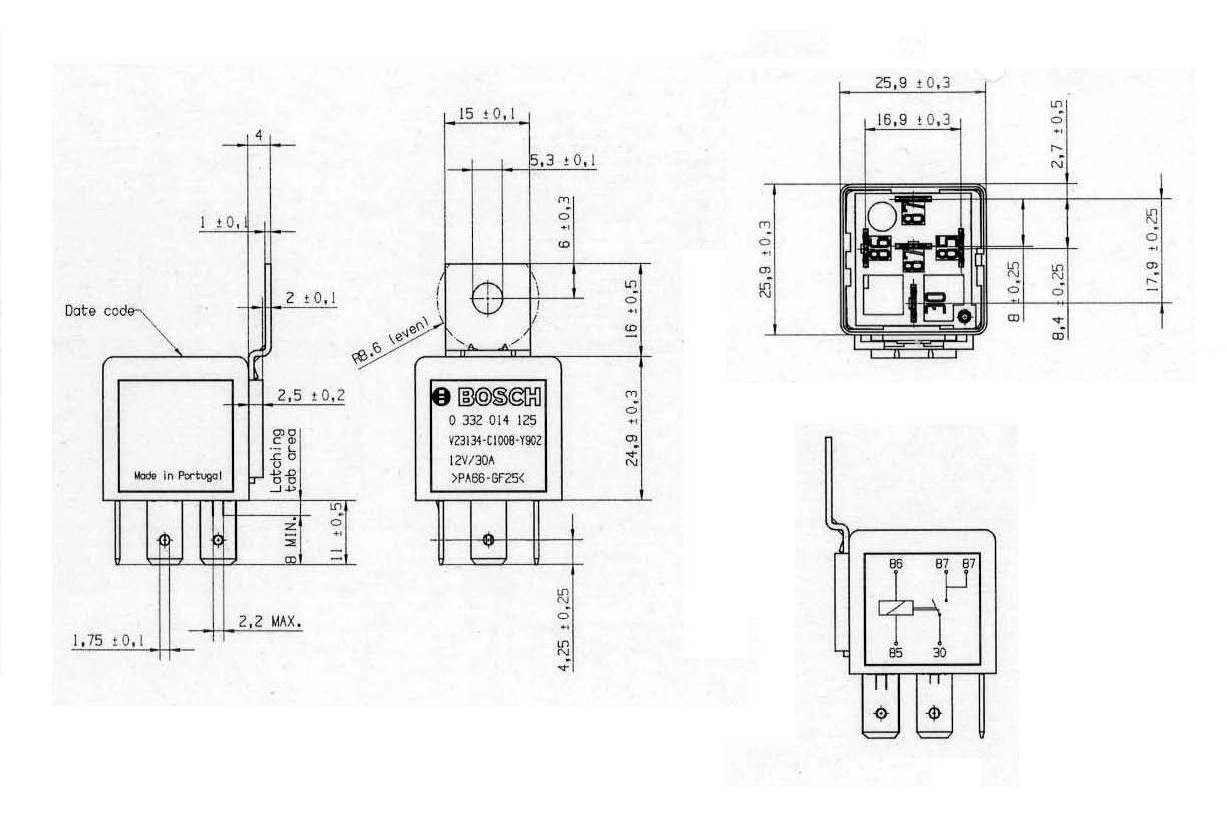 Реле BOSCH 0332014125