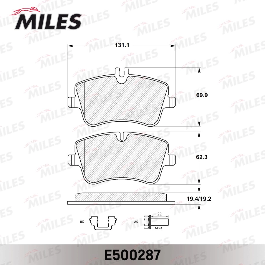 E500287 колодки тормозные передние (смесь ceramic) mercedes w203/209 00- (trw gdb1413) e500287 MILES E500287