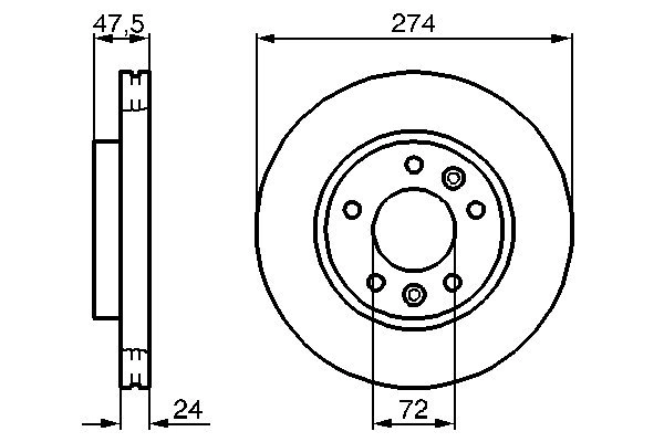 Тормозные диски BOSCH 0986479013
