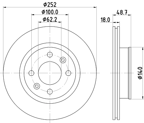 Диск тормозной HELLA/BEHR/PAGID 8DD355116-201