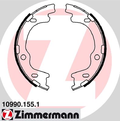 Колодки ручника ZIMMERMANN 10990.155.1
