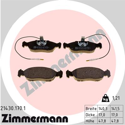 Тормозные колодки ZIMMERMANN 21430.170.1
