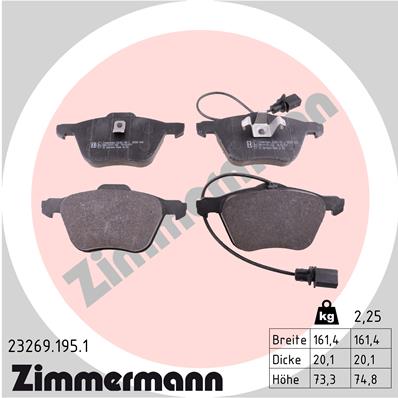 Тормозные колодки ZIMMERMANN 23269.195.1